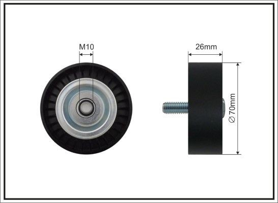 Opel VECTRA Deflection / Guide Pulley, v-ribbed belt CAFFARO 01-11 cheap