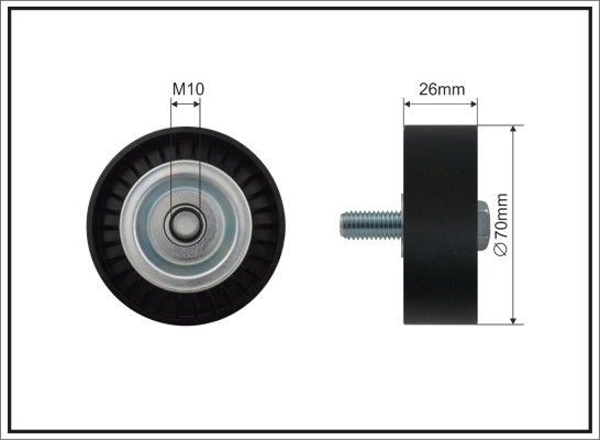 BMW 1 Series Deflection / Guide Pulley, v-ribbed belt CAFFARO 01-38 cheap