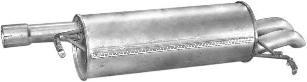 Exhaust back box POLMO Rear, for vehicles with catalytic converter - 01.124