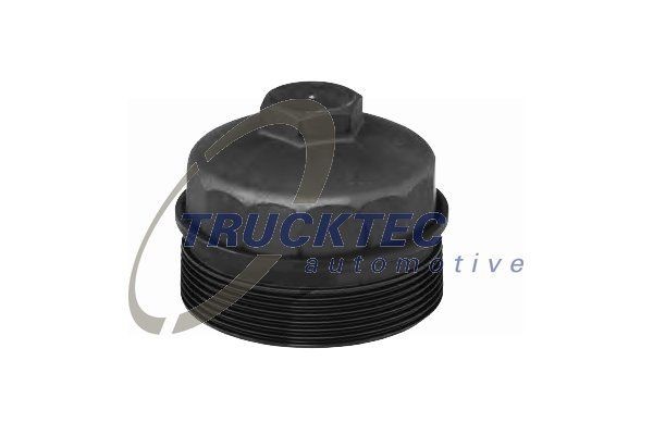 TRUCKTEC AUTOMOTIVE 01.18.124 Deckel, Ölfiltergehäuse für MERCEDES-BENZ LK/LN2 LKW in Original Qualität