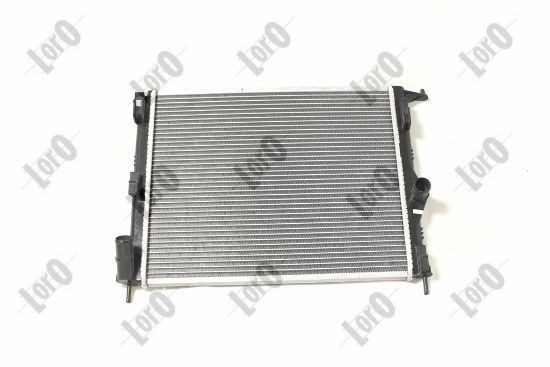 ABAKUS 010-017-0003-B Engine radiator Aluminium, for vehicles without air conditioning, 642 x 404 x 16 mm, Manual Transmission, Brazed cooling fins