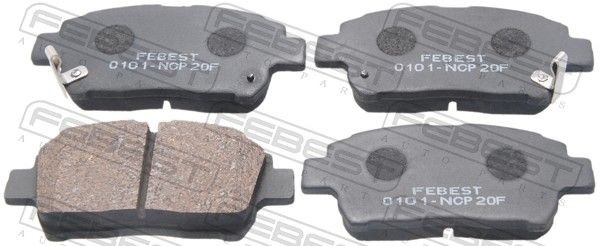 FEBEST Front Axle Height: 51mm, Thickness: 14mm Brake pads 0101-NCP20F buy
