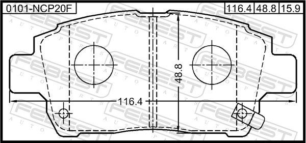 FEBEST Brake pad kit 0101-NCP20F