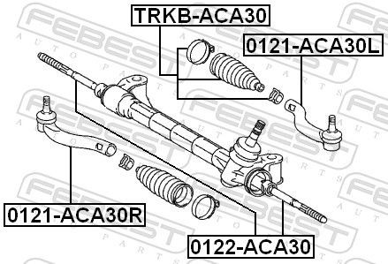 FEBEST Outer tie rod 0121-ACA30L