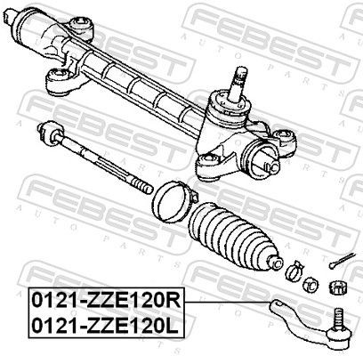 0121ZZE120L Outer tie rod end FEBEST 0121-ZZE120L review and test