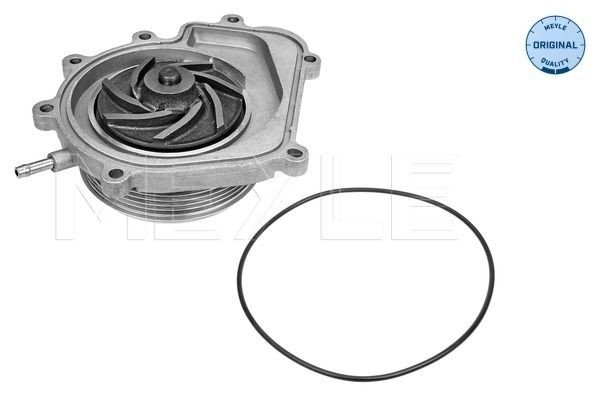 Engine water pump MEYLE with V-ribbed belt pulley, with seal, without integrated regulator, without integrated disabling contact, non-switchable water pump, ORIGINAL Quality, without housing, for v-ribbed belt use - 013 220 0015