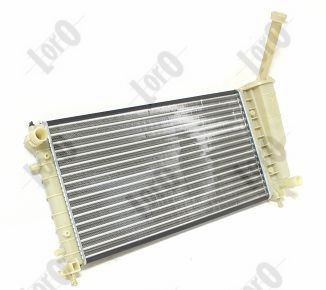 ABAKUS 016-017-0058 Engine radiator for vehicles with air conditioning, for vehicles without air conditioning, 580 x 322 x 23 mm, Manual Transmission