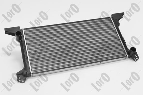 ABAKUS 017-017-0029 Engine radiator Aluminium, for vehicles without air conditioning, 600 x 342 x 34 mm, Manual Transmission