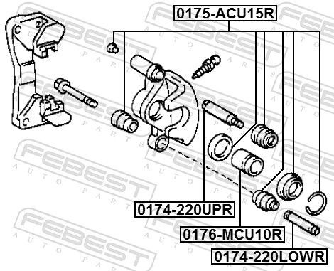 FEBEST Brake Caliper Rebuild Kit 0175-ACU15R