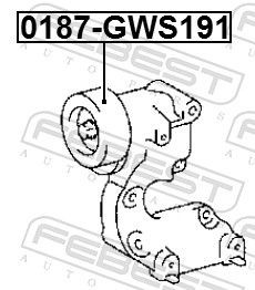 New Genuine FEBEST Poly V Ribbed Belt Tensioner Pulley 0187-GWS191 Top German Qu 