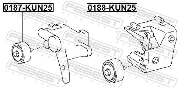 0187KUN25 Tensioner pulley, v-ribbed belt FEBEST 0187-KUN25 review and test