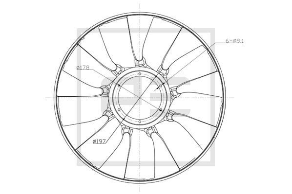 PETERS ENNEPETAL 704 mm Fan Wheel, engine cooling 020.211-00A buy
