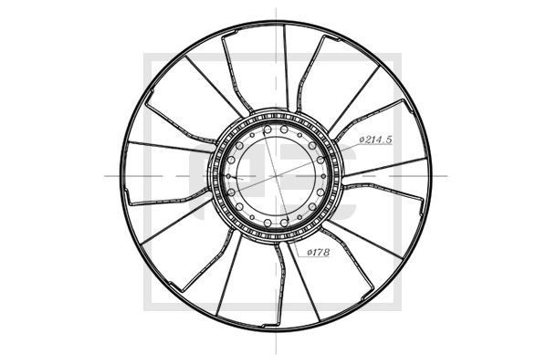 PETERS ENNEPETAL 020.214-00A Fan Wheel, engine cooling 41213992