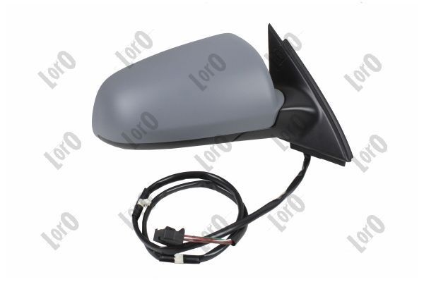 ABAKUS 0215M02 Wing mirror Right, grey, primed, Electric, Convex, Heatable, for left-hand drive vehicles