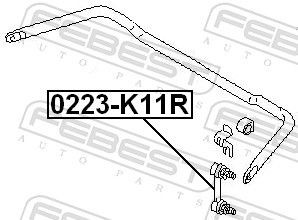 0223K11R Anti-roll bar links FEBEST 0223-K11R review and test