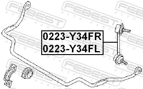 FEBEST Stabilizer link 0223-Y34FR for NISSAN Cedric X (Y34)