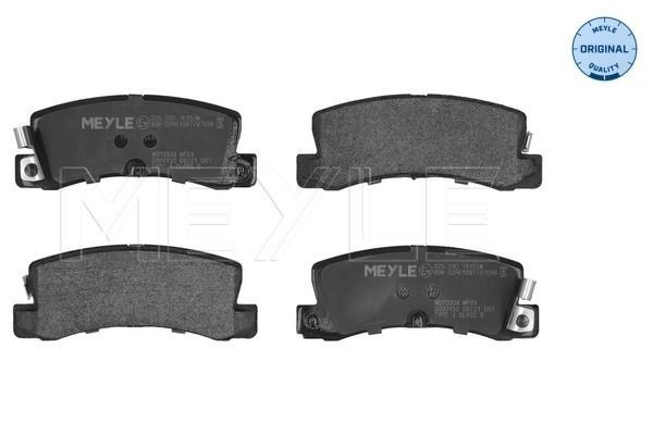 20077 MEYLE ORIGINAL Quality, Rear Axle, with acoustic wear warning, with anti-squeak plate Height: 42,5mm, Width: 107,6mm, Thickness: 15,5mm Brake pads 025 200 7615/W buy