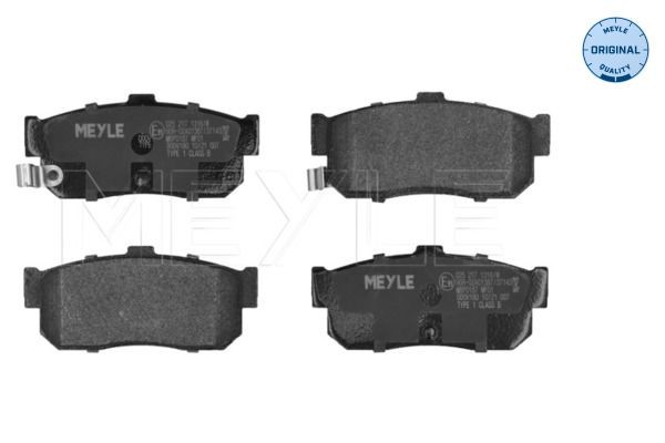 21715 MEYLE ORIGINAL Quality, Rear Axle, with acoustic wear warning, with anti-squeak plate Height: 46,8mm, Width: 105,3mm, Thickness: 16mm Brake pads 025 217 1316/W buy