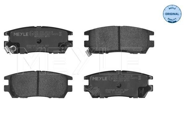 21842 MEYLE ORIGINAL Quality, Rear Axle, with acoustic wear warning, with anti-squeak plate Height: 43,5mm, Width: 108mm, Thickness: 14mm Brake pads 025 218 4014/W buy