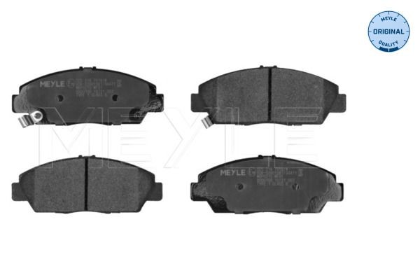 21879 MEYLE ORIGINAL Quality, Front Axle, with acoustic wear warning, with anti-squeak plate Height: 53,7mm, Width: 137,7mm, Thickness: 17,8mm Brake pads 025 218 7918/W buy