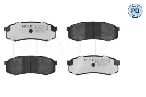 MEYLE 025 219 4715/PD Brake pad set MEYLE-PD Quality, Rear Axle, not prepared for wear indicator, with anti-squeak plate