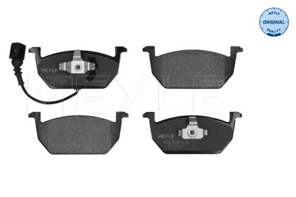 MEYLE 025 220 3517 Brake pad set ORIGINAL Quality, Front Axle, incl. wear warning contact, with anti-squeak plate