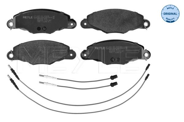 MEYLE 025 231 3518/W Brake pad set ORIGINAL Quality, Front Axle, incl. wear warning contact, with anti-squeak plate