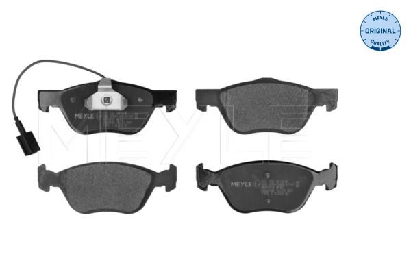 MEYLE 025 232 8919/W Brake pad set ORIGINAL Quality, Front Axle, incl. wear warning contact, with anti-squeak plate