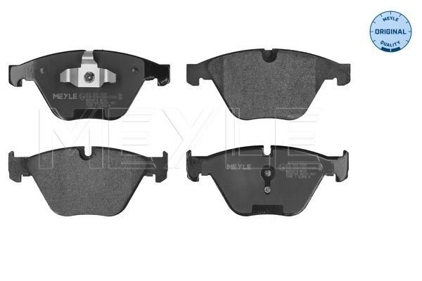 Disc brake pads MEYLE ORIGINAL Quality, Front Axle, prepared for wear indicator, with anti-squeak plate - 025 233 1320