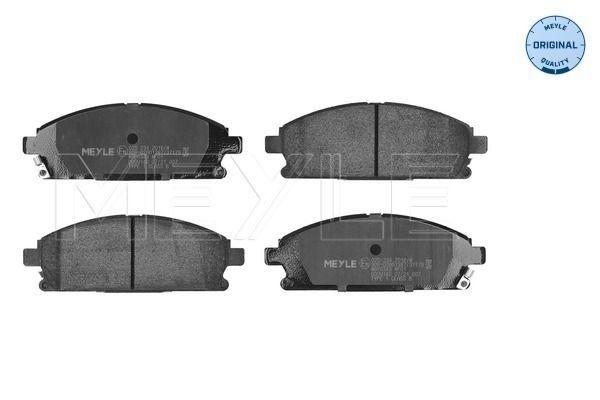 MEYLE 025 234 2016/W Brake pad set ORIGINAL Quality, Front Axle, with acoustic wear warning, with anti-squeak plate