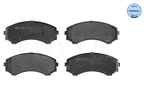 MEYLE 025 234 8816/W Brake pad set ORIGINAL Quality, Front Axle, without acoustic wear warning, with anti-squeak plate