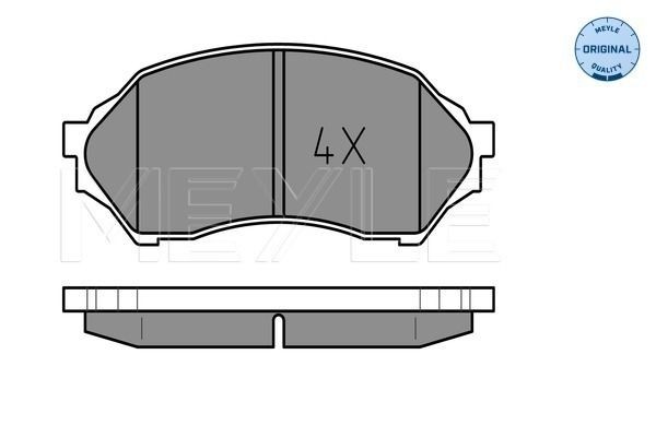 MEYLE 025 234 9016 Brake pad set ORIGINAL Quality, Front Axle, without acoustic wear warning, with anti-squeak plate