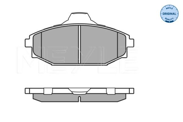 MEYLE 025 235 1816/W Brake pad set ORIGINAL Quality, Front Axle, with acoustic wear warning, with anti-squeak plate