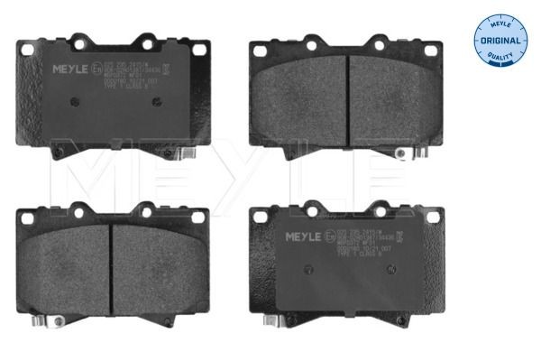23525 MEYLE ORIGINAL Quality, Front Axle, with acoustic wear warning, with anti-squeak plate Height: 78mm, Width: 119,6mm, Thickness: 17,3mm Brake pads 025 235 2415/W buy