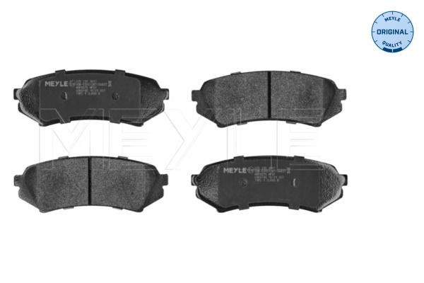 MEYLE 025 235 3917 Brake pad set ORIGINAL Quality, Rear Axle, not prepared for wear indicator, with anti-squeak plate