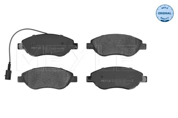 MEYLE 025 237 1119 Brake pad set ORIGINAL Quality, Front Axle, incl. wear warning contact, with anti-squeak plate