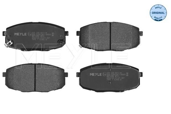 D1397-8505 MEYLE ORIGINAL Quality, Front Axle, with acoustic wear warning, with anti-squeak plate Height: 57,9mm, Width: 130mm, Thickness: 17,7mm Brake pads 025 239 6617/W buy