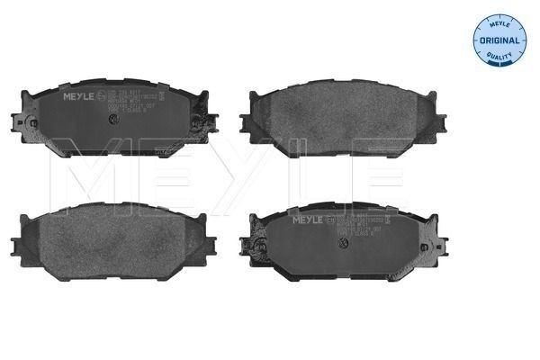 MEYLE 025 239 8317 Brake pad set ORIGINAL Quality, Front Axle, excl. wear warning contact, with anti-squeak plate