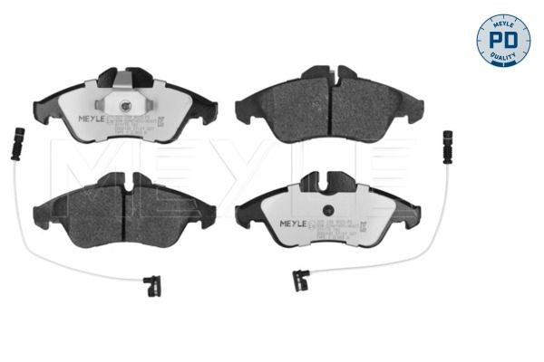 MEYLE 025 239 9020/PD Brake pad set MEYLE-PD Quality, Front Axle, incl. wear warning contact, with anti-squeak plate