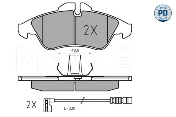MEYLE Brake pad kit 025 239 9020/PD suitable for MERCEDES-BENZ SPRINTER