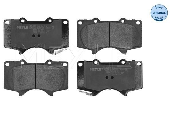 24024 MEYLE ORIGINAL Quality, Front Axle, with acoustic wear warning, with anti-squeak plate Height: 77,1mm, Width: 134,6mm, Thickness: 17mm Brake pads 025 240 2417/W buy