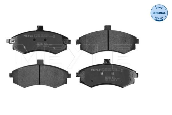 24033 MEYLE ORIGINAL Quality, Front Axle, with acoustic wear warning, with anti-squeak plate Height: 63,5mm, Width: 137,3mm, Thickness: 17mm Brake pads 025 240 3117/W buy