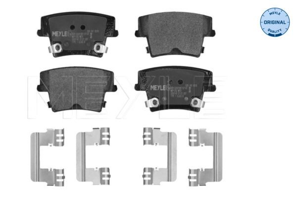 D1057-7964 MEYLE ORIGINAL Quality, Rear Axle, with acoustic wear warning, with anti-squeak plate Height: 57,5mm, Width: 101,4mm, Thickness: 17,8mm Brake pads 025 241 6318 buy