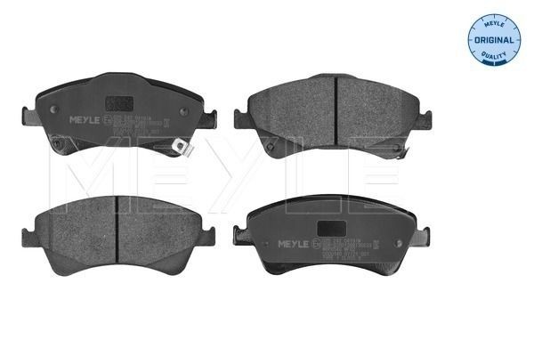 MEYLE 025 242 0419/W Brake pad set ORIGINAL Quality, Front Axle, with acoustic wear warning, with anti-squeak plate