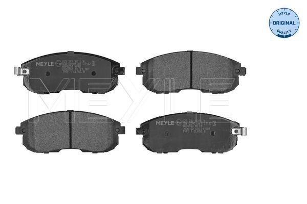 24281 MEYLE ORIGINAL Quality, Front Axle, with acoustic wear warning, with anti-squeak plate Height: 53mm, Width: 137,2mm, Thickness: 16mm Brake pads 025 242 8016/W buy