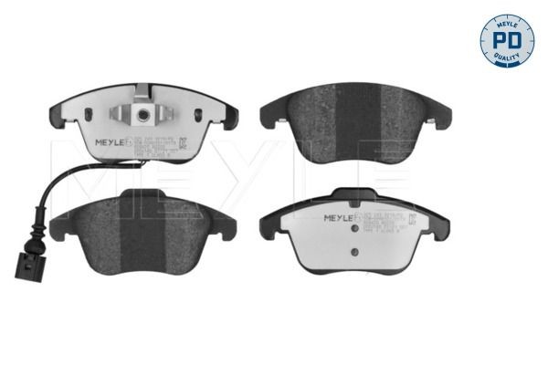 MEYLE 025 243 3219/PD Brake pad set MEYLE-PD Quality, Front Axle, incl. wear warning contact, with anti-squeak plate