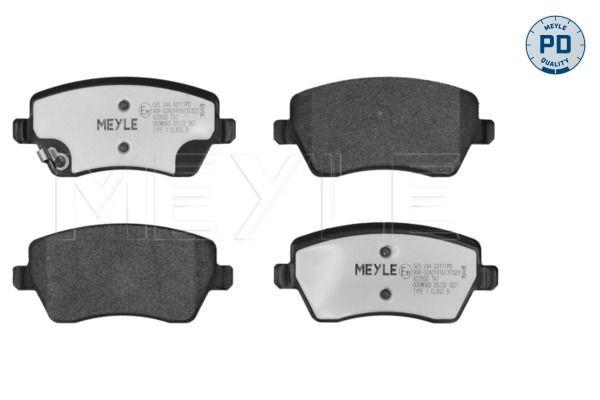 025 244 0317/PD MEYLE Brake pad set SUZUKI MEYLE-PD Quality, Front Axle, with acoustic wear warning, with anti-squeak plate