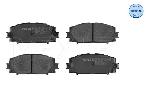 24451 MEYLE ORIGINAL Quality, Front Axle, not prepared for wear indicator, with anti-squeak plate Height: 49,6mm, Width: 122,7mm, Thickness: 15,5mm Brake pads 025 244 5116 buy