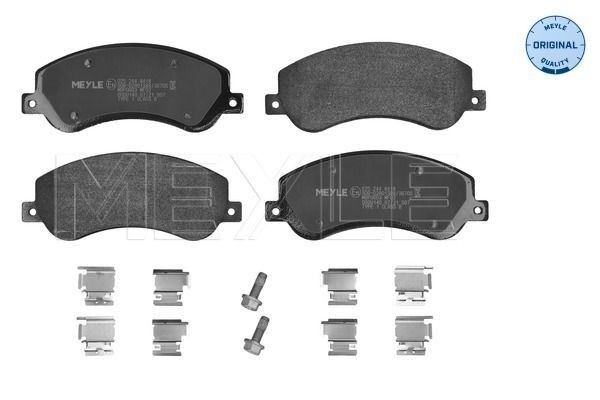 MEYLE 025 244 8418 Brake pad set ORIGINAL Quality, Front Axle, excl. wear warning contact, with anti-squeak plate
