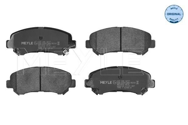 24632 MEYLE ORIGINAL Quality, Front Axle, with acoustic wear warning, with anti-squeak plate Height: 59,3mm, Width: 142mm, Thickness: 17mm Brake pads 025 246 3217 buy
